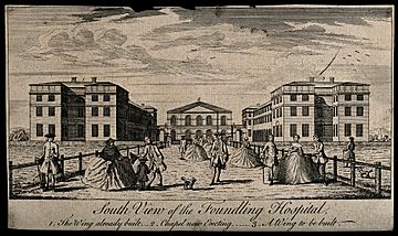 The Foundling Hospital, Holborn, London; the main buildings, Wellcome V0013458