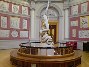 UCL Flaxman Gallery and sculpture