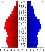 USA Blount County, Tennessee.csv age pyramid