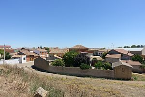Partial view of Villalba de la Loma (Valladolid, Spain)