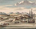 Vlamingh ships at the Swan River, Keulen 1796