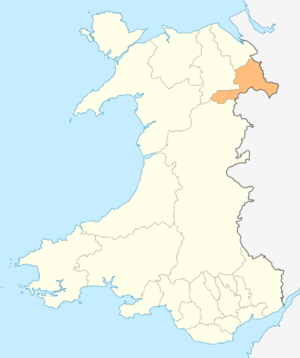 Wales Wrexham locator map