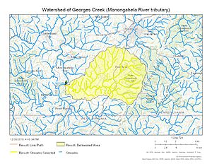 Watershed of Georges Creek (Monongahela River tributary)