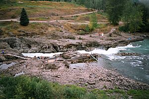 Wet'suwet'en fishing site on Bulkley River at Moricetown Canyon