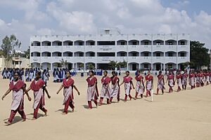 Women at an all women's school in Salem, Tamil Nadu, India