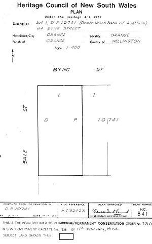 230 - Union Bank of Australia (former) - PCO Plan Number 230 (5045014p1)