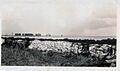 A sandbag and muck dike, Hurricane 1947, Canal Point, Florida