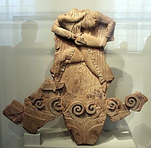 Acroterio fittile da un tempio di cerveteri, 525-500 ca. ca
