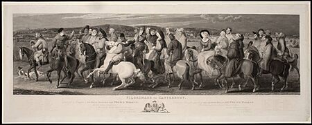 After Thomas Stothard, The Pilgrimage to Canterbury, engraved by Louis Schiavonetti and James Heath 1809-17
