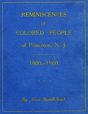 Anna Bustill Smith's Reminiscences of Colored People of Princeton, N.J. (cover)