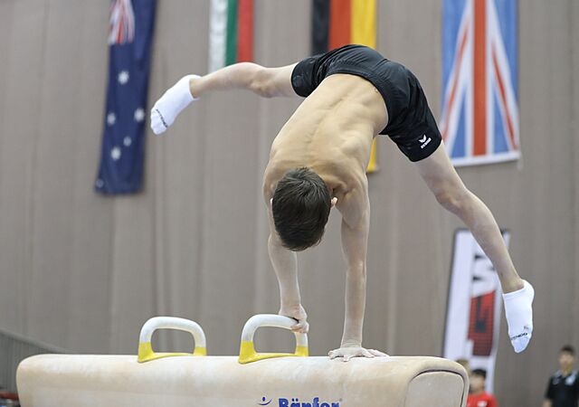 Austrian Future Cup 2018-11-23 Training Afternoon Pommel horse (Martin Rulsch) 324