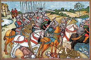 Battle of Barnet lithograph