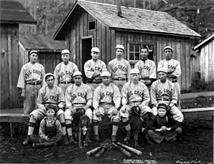 Big Creek baseball team, Big Creek Logging Company, Knappa, ca 1918 (KINSEY 2103)