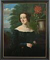 COLLECTIE TROPENMUSEUM Olieverfschildering portret van Berthe Hoola van Nooten door M. Calisch TMnr 5575-1
