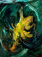 Chaïm Soutine, The Chicken (c. 1926), oil on canvas, 102.2 × 76.1 cm., Museum of Fine Arts, Houston