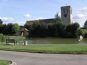 Church and Duck pond - geograph.org.uk - 410199