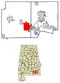 Coffee County and Dale County Alabama Incorporated and Unincorporated areas Enterprise Highlighted 0124184