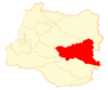 Map of the Futrono commune in Los Ríos Region