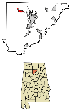 Location of West Point in Cullman County, Alabama.