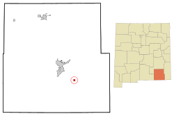 Location of Loving, New Mexico