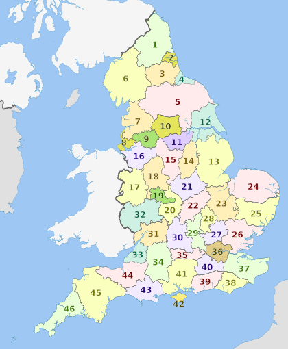 Metropolitan And Non-metropolitan Counties Of England Facts For Kids