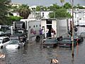 Film crew in Miami Beach flood