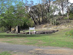 Fitzroy Iron Works Site of former blast furnace Oct 2018