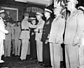 General Charles DeGaulle presenting the French Grand Croix De La Legion to five Army and Navy officers