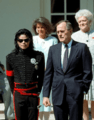 George H. W. Bush with Michael Jackson
