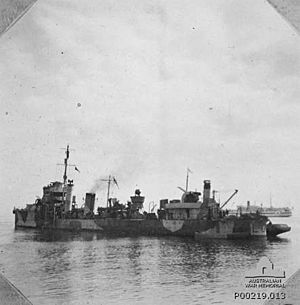 HMS Wryneck 1940 AWM P00219.013