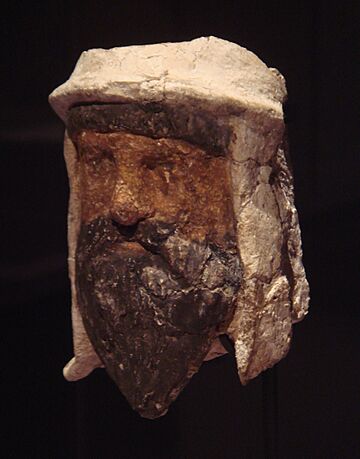 Head of Bactrian ruler (Satrap), Temple of the Oxus, Takht-i-Sangin, 3rd-2nd century BCE (left side)