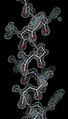 Helix electron density myoglobin 2nrl 17-32