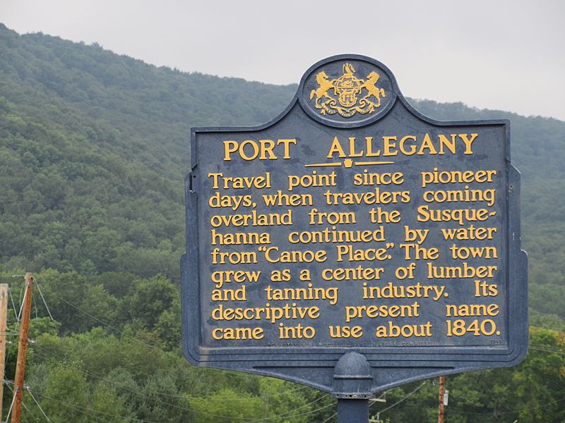 Image Historical sign, Port Allegany, PA