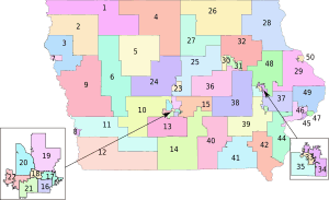 Iowa State Senate Districts, 2012-2022