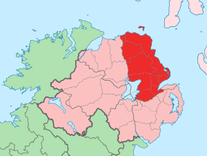 Location of County Antrim