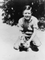 Jimmy Carter with his dog Bozo 1937