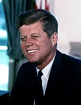 Photographic portrait of John F. Kennedy