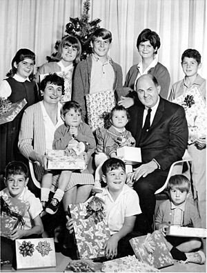 John McGiver and his family Christmas 1964