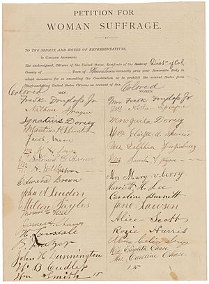 Julia Dorsey Petition for Women's Suffrage
