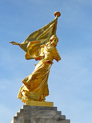 Key Monument with Flag