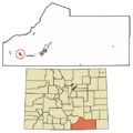 Las Animas County Colorado Incorporated and Unincorporated areas Weston Highlighted 0884000