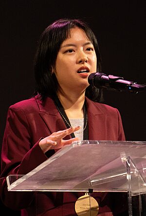 Lin King, translator, at the 2024 National Book Awards finalist reading 4 (cropped).jpg
