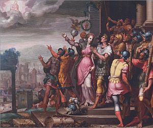 Luca Penni - Augustus and the Sibyl from Tibur