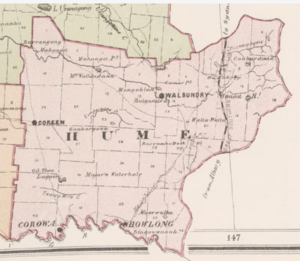 Map of Hume County (NSW) Australia