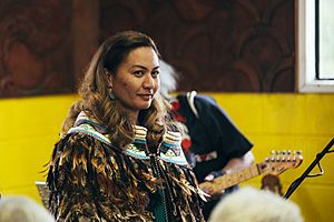 Marama Davidson's marae and whānau celebrates her appointment of co-leader in 2018