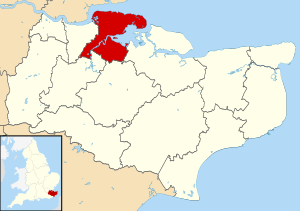 Shown within Kent