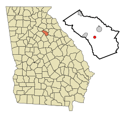 Location in Oconee County and the state of Georgia