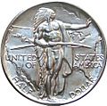 Oregon trail memorial half dollar commemorative obverse