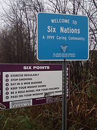Place sign, Six Nations, Ontario.JPG