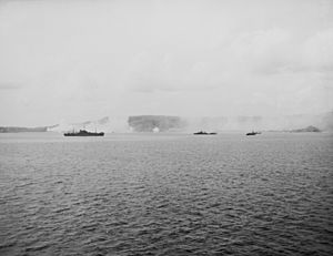 Pre-invasion bombardment of Guam on 14 July 1944